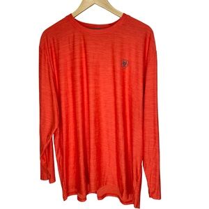 Ariat charger long sleeve ariatek orange Dri fit shirt  XXL